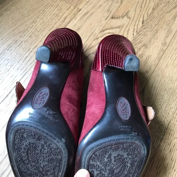 Wine colored Sofft heels - Picture 7 of 13